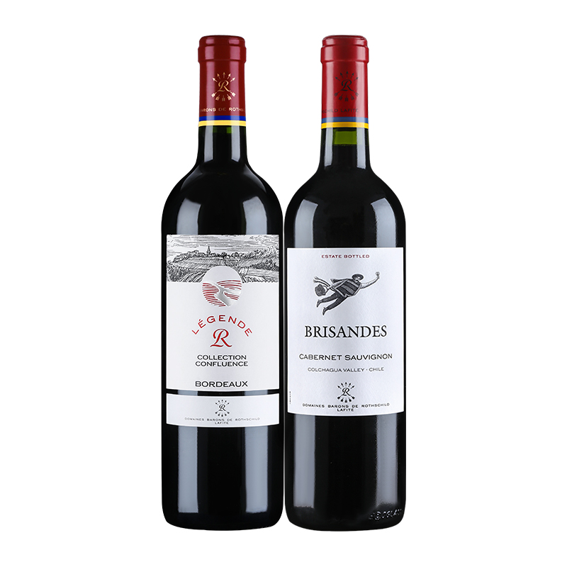 拉菲传奇精选尚品法国波尔多红酒巴斯克理德干红葡萄酒750ml×2瓶 - 图0