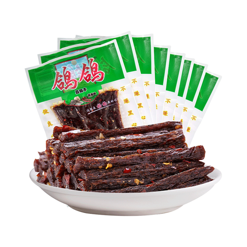 鸽鸽蒜香辣条特产豆角干69g*8包休闲零食豆干大辣片怀旧零食小吃,淘宝优惠券,粉丝福利购,淘宝优惠卷