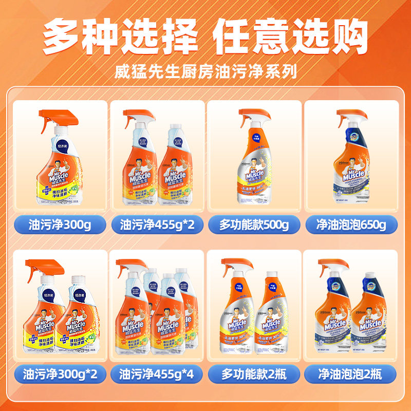 威猛先生油污净厨房重油污清洁剂300g*2瓶油烟机清洗剂除菌不刺鼻,淘宝优惠券,粉丝福利购,淘宝优惠卷
