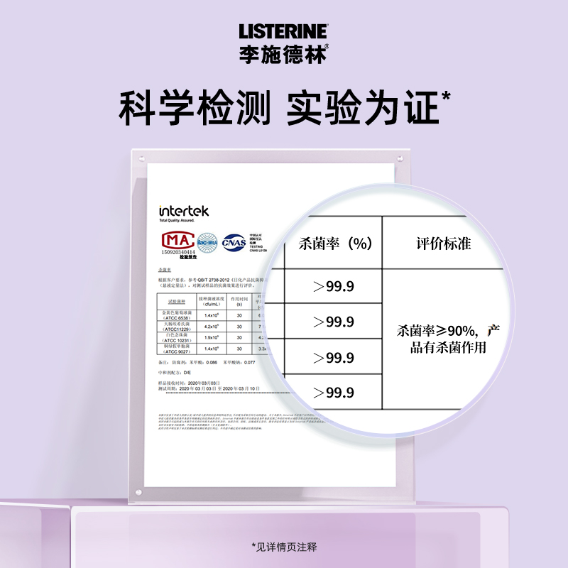 李施德林多效亮白抗敏感全护漱口水含酒精减少细菌口臭500ml×3瓶 - 图2