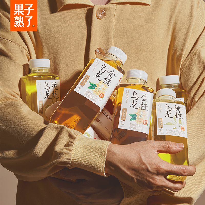 果子熟了无糖茶金桂乌龙桂花味500ml*15瓶