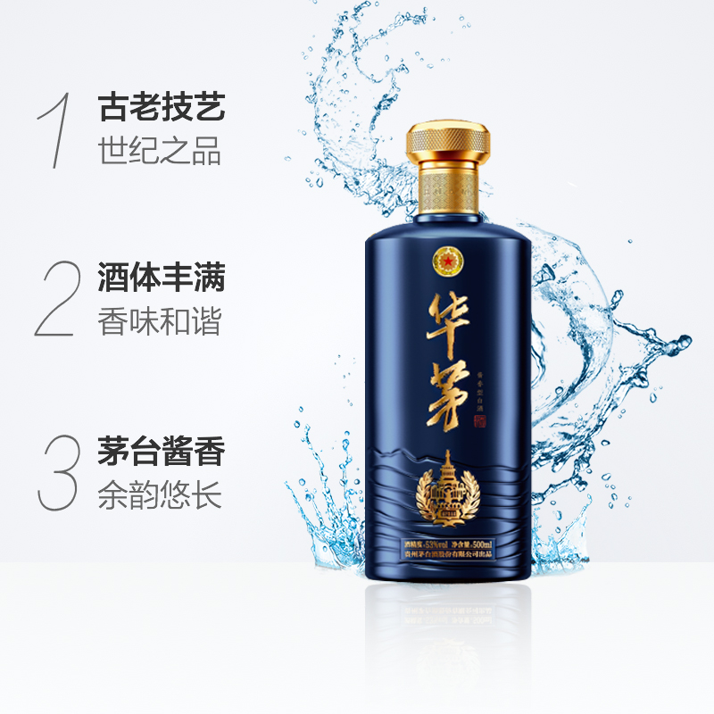 贵州茅台酒华茅金奖53度500ml酱香型高端档礼盒礼品送礼白酒