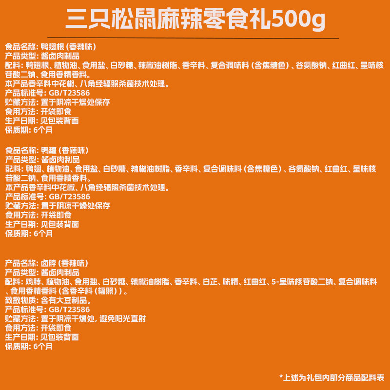 三只松鼠嗨卤麻辣荤素鸭肉卤味礼盒卤味鸭脖鸭翅夜宵年货送礼,淘宝优惠券,粉丝福利购,淘宝优惠卷