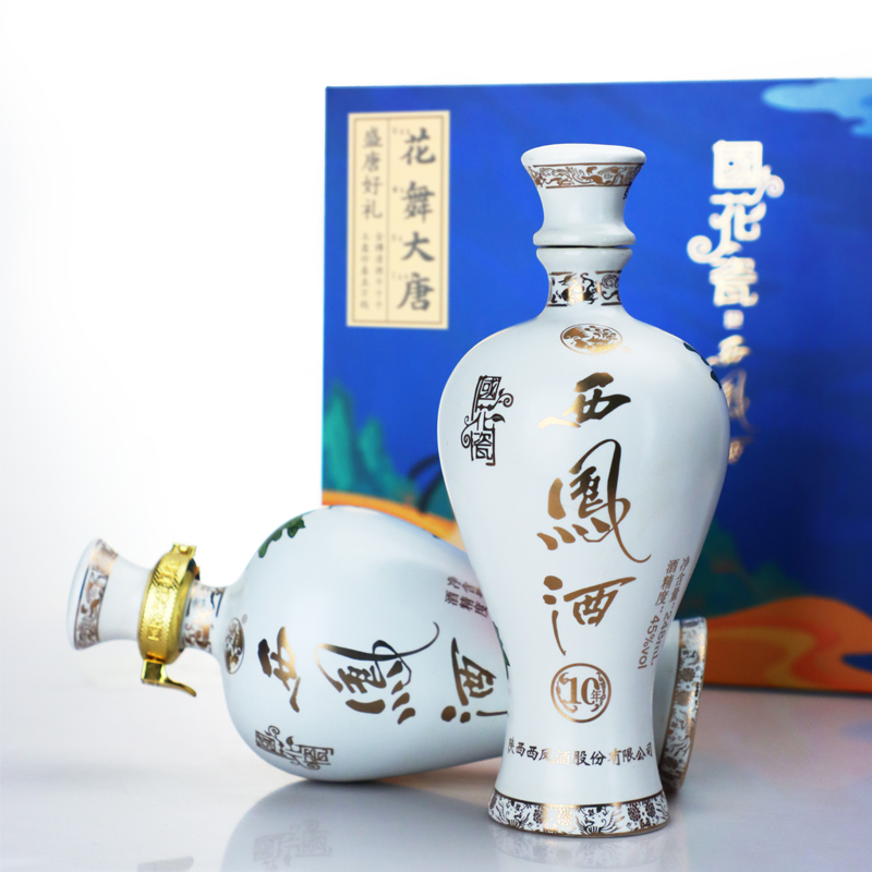 西凤酒白酒国花瓷花舞大唐凤香型45度