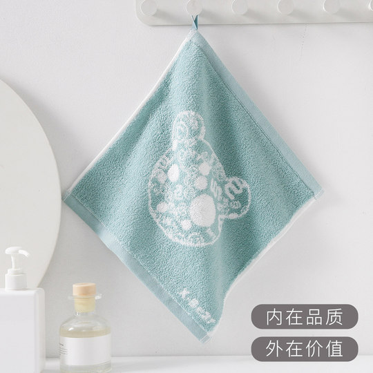 金号毛巾纯棉方巾A类全棉童巾幼儿园擦手巾宝宝挂式可爱洗脸巾