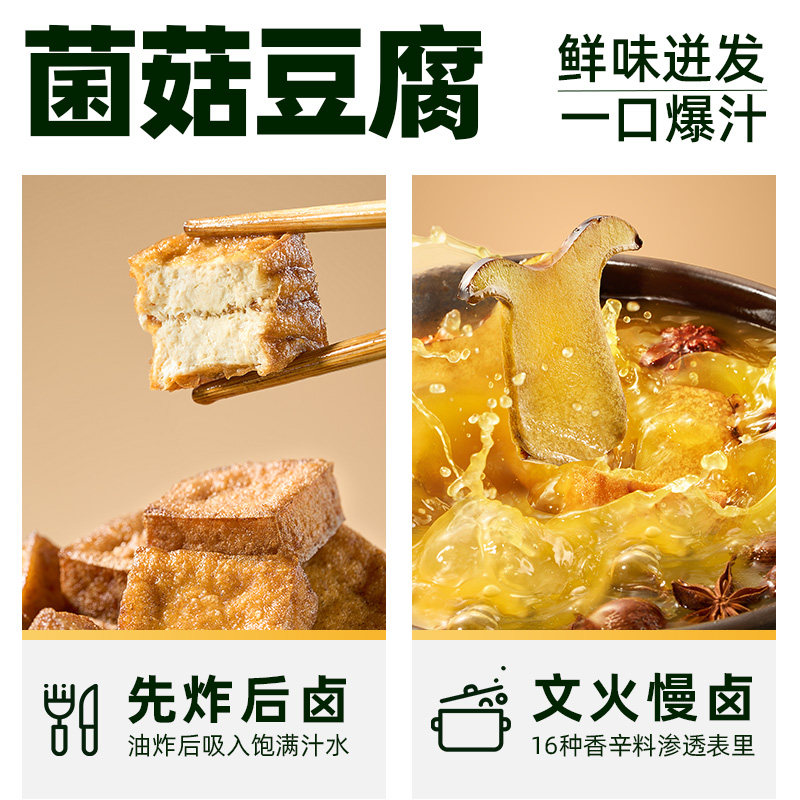 臻选 好巴食捞汁菌菇豆腐什锦装麻酱甜辣辣卤菌菇味爆汁豆腐