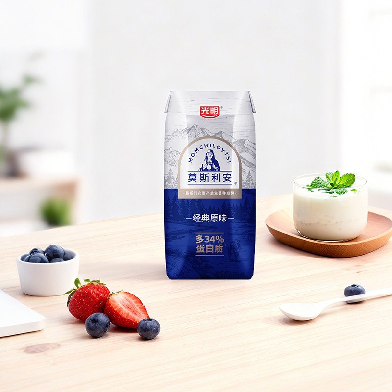 光明莫斯利安原味酸奶-金装200g*24盒*2箱礼盒装学生奶