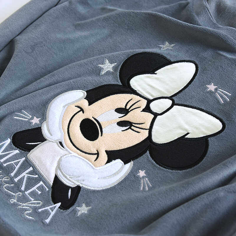 欧美春秋可爱卡通女式长袖长裤天鹅绒睡衣套加肥加大码圆领家居服,淘宝优惠券,粉丝福利购,淘宝优惠卷