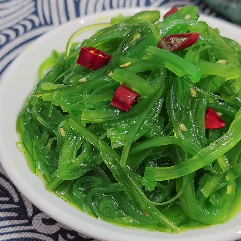 海草丝裙带菜海带丝开罐即食海藻沙拉中华海草沙律日料寿司海白菜-图2