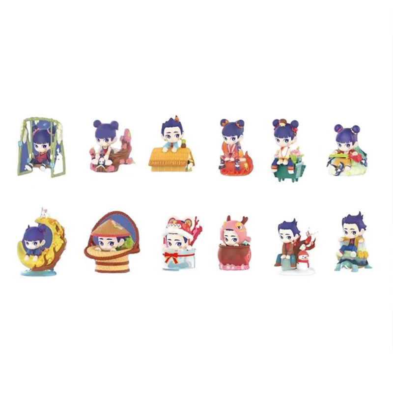 泡泡玛特十二时令花非人哉发呆哪吒联名潮流手办盲盒玩具