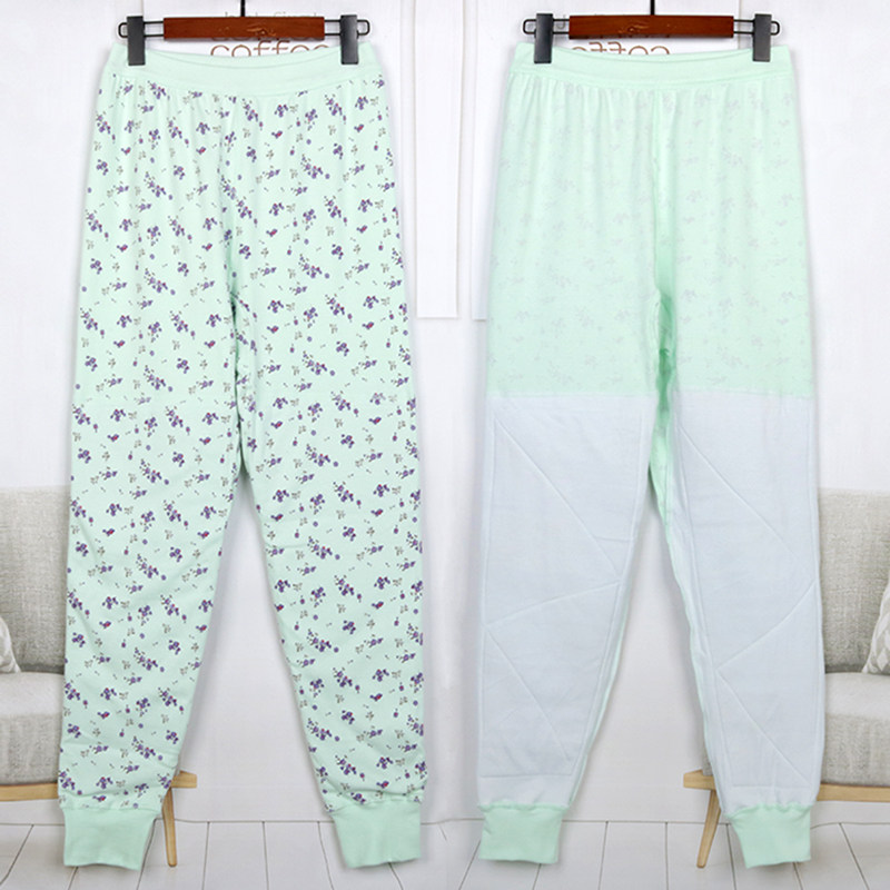 中老年女纯棉护膝秋裤前后全包妈妈全棉长护腿线裤高腰防风寒打底,淘宝优惠券,粉丝福利购,淘宝优惠卷