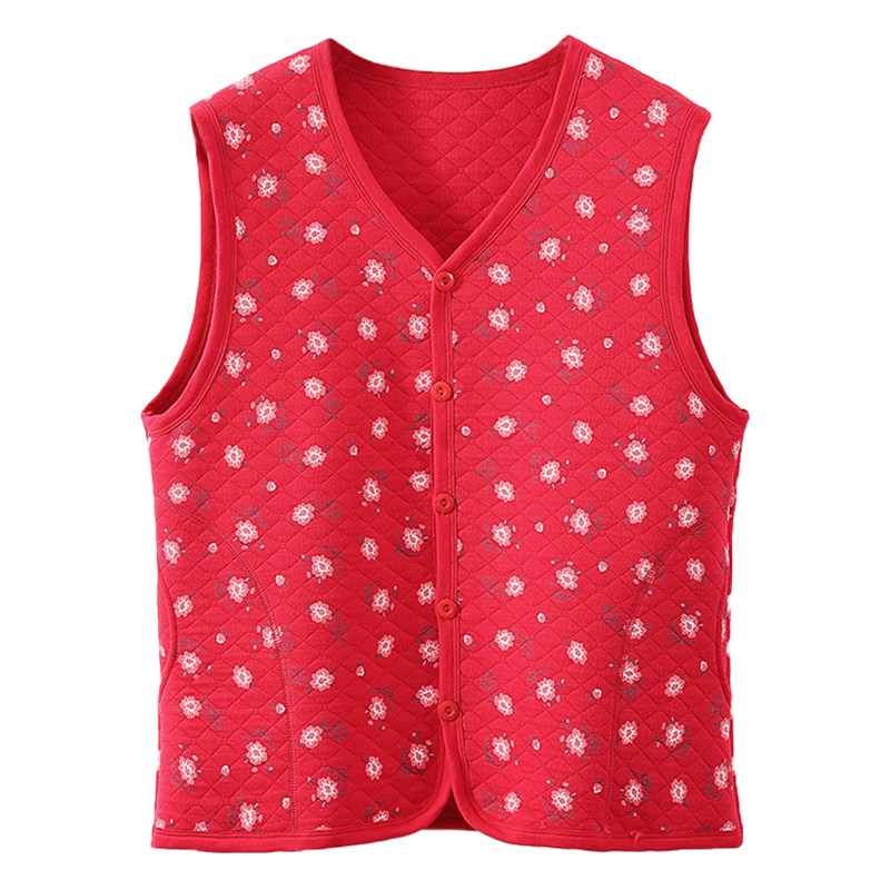 中老年女三层保暖马甲老人夹棉开衫坎肩妈妈秋冬宽松全棉保暖背心,淘宝优惠券,粉丝福利购,淘宝优惠卷