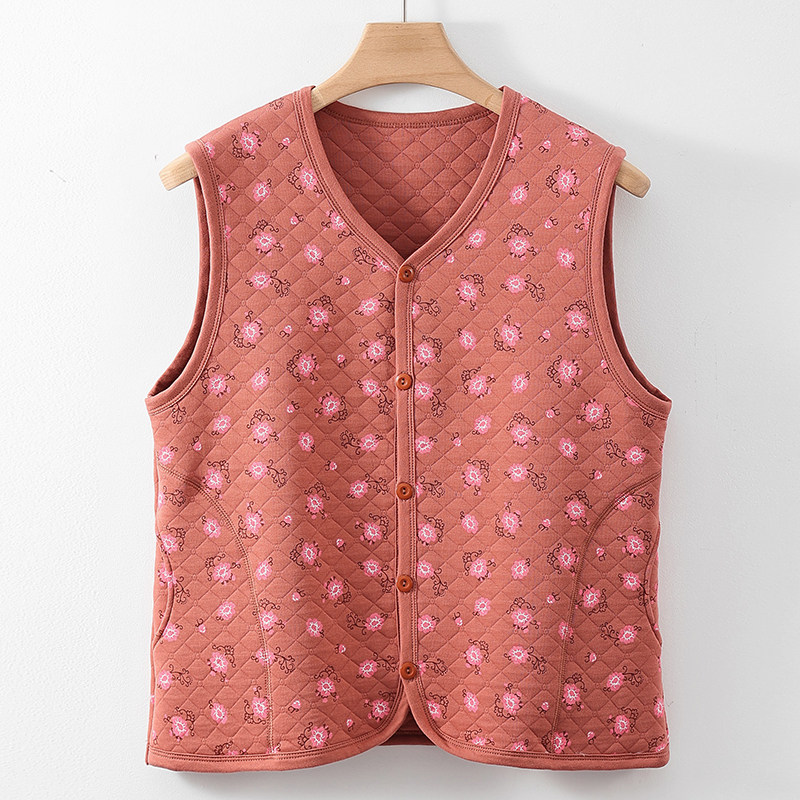 中老年女三层保暖马甲老人夹棉开衫坎肩妈妈秋冬宽松全棉保暖背心,淘宝优惠券,粉丝福利购,淘宝优惠卷
