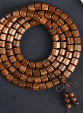 黑花梨桶珠手链108颗文玩佛珠手