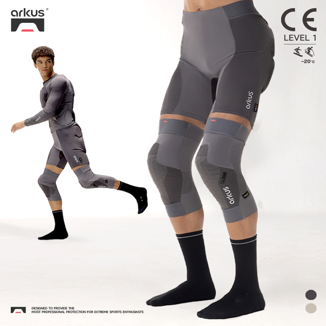 ARKUS ski protective gear hip and knee pads CE certified