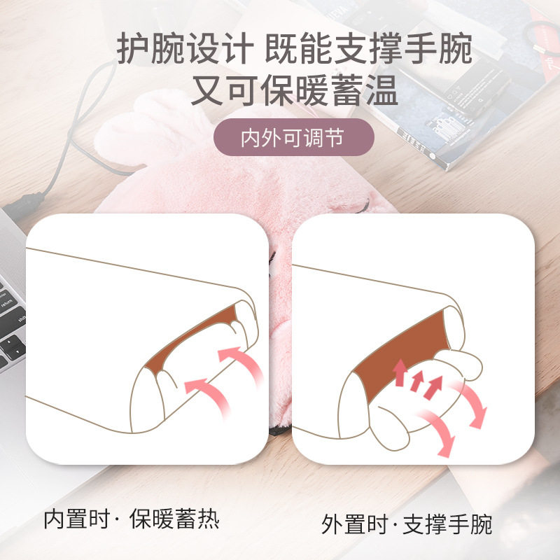 冬天加热usb暖手鼠标垫带护腕鼠标套保暖电脑男加绒手套电热发热,淘宝优惠券,粉丝福利购,淘宝优惠卷