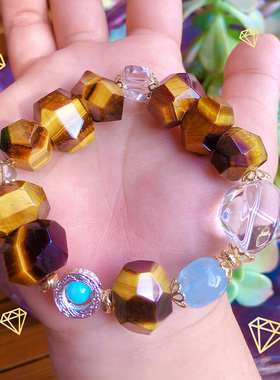 女不规则天然水晶原石手串手链