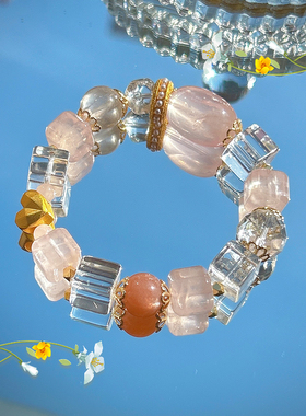 天然水晶不规则原石手串手链