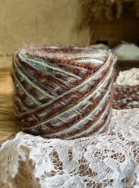 咿唔手混线-薄荷巧克力秋冬钩针棒针编织毛线围巾帽子包包手工diy