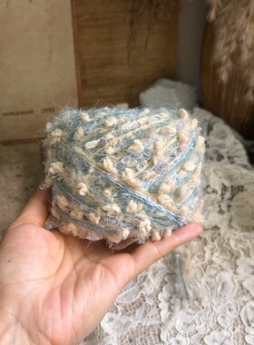 咿唔手混线-冰蓝小香风特色钩针棒针编织毛线手工围巾帽子包包