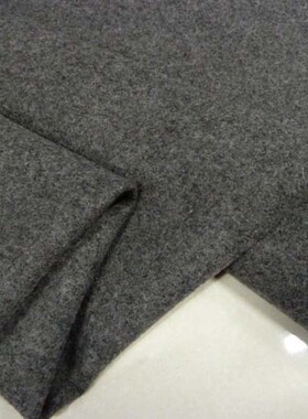全羊毛麦尔登呢灰色大衣裤子面料