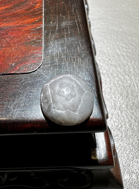 尚泉美玉3.1克新疆和田玉籽料莲花戒指紫色特色料花戒指手工雕刻