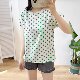 Summer cotton silk thin loose slimming printed T-shirt