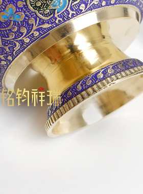 印度护法杯彩绘孔雀图案藏式