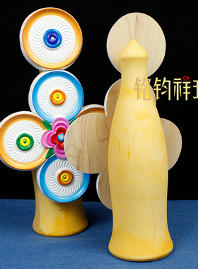 实木彩绘朵玛食子花藏式佛堂家用八供摆件蓝色桌面民族风装饰品