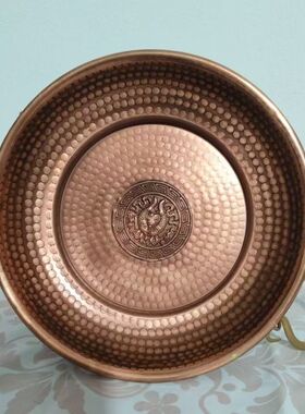 新款藏族藏式民族风手工合金果盘糖果盘双鱼雕花雕刻摆件装饰