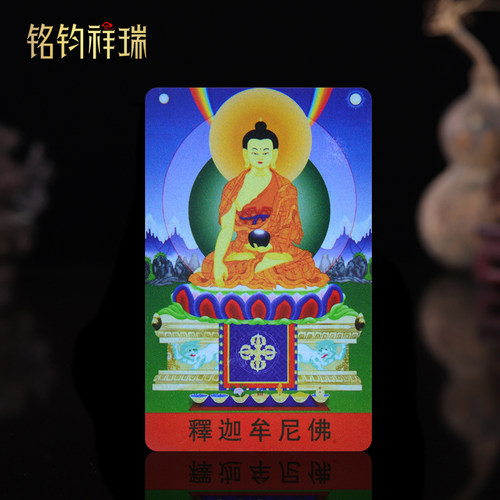 释迦牟尼绿度母莲师佛像藏式结缘小卡片护身符藏传佛像约30种 - 图1