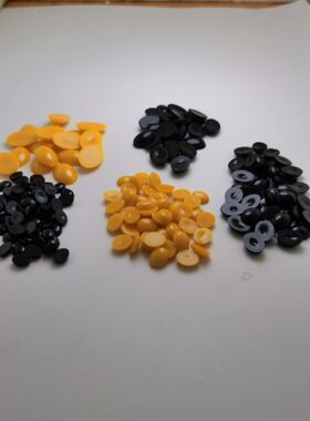 DIY毛绒鼻子 布娃娃公仔平底黑色小狗麻鼻花鼻黄色椭圆鼻子配件