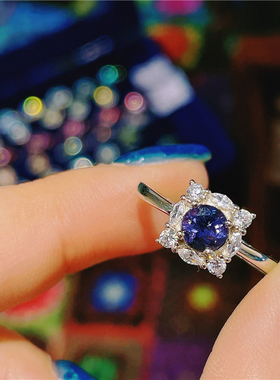 堇青石戒指天然宝石ninisn