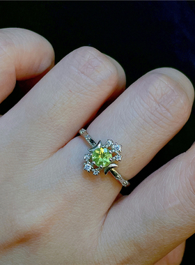 ninisn女天然彩宝意大利风戒指