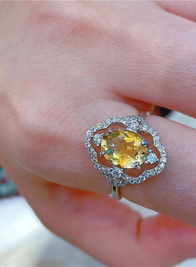 ninisn豪镶大黄水晶透辉石925