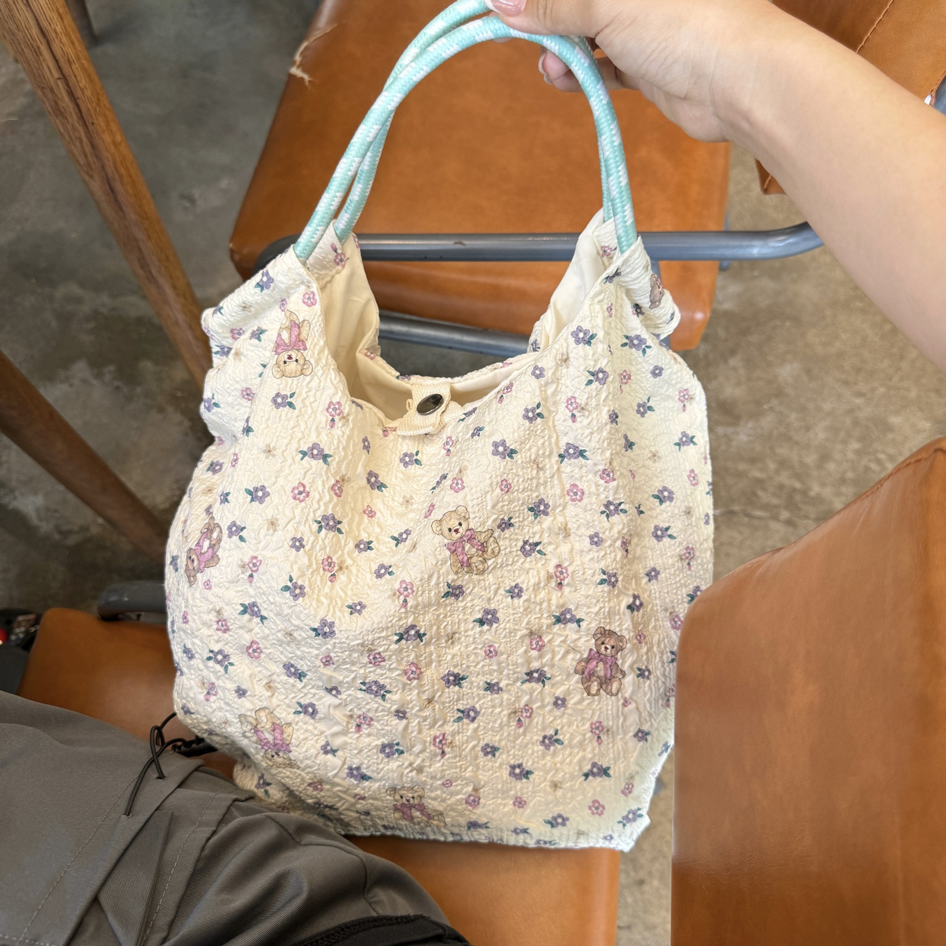 可爱薄荷曼波小羊碎花包女学生大容量手提包包布袋环保袋子单肩包,淘宝优惠券,粉丝福利购,淘宝优惠卷