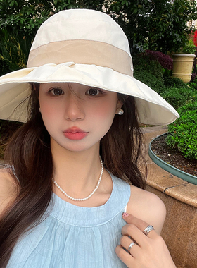 渔夫帽户外气质女夏季大檐冰丝