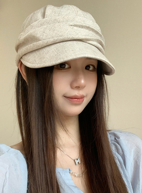 复古日系显脸小春夏薄款贝雷帽女