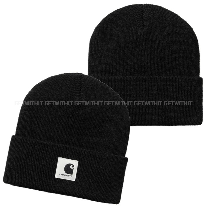 正品Carhartt WIP卡哈特经典黑白LOGO冷帽冬帽子包头毛线男女情侣