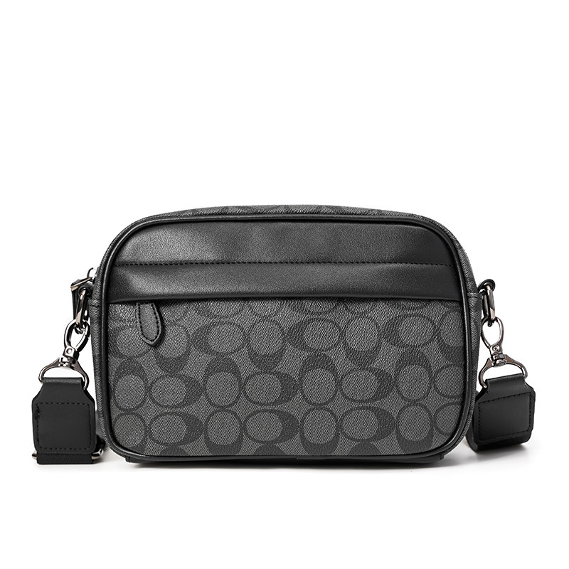 新款潮牌男士休闲格子单肩包日韩皮质运动斜挎包个性时尚小方包潮,淘宝优惠券,粉丝福利购,淘宝优惠卷