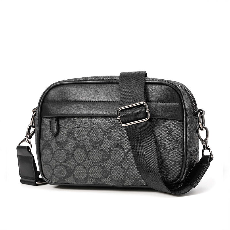 新款潮牌男士休闲格子单肩包日韩皮质运动斜挎包个性时尚小方包潮,淘宝优惠券,粉丝福利购,淘宝优惠卷