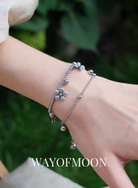 WAYOFMOON花沐银色调调可手链