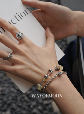 WAYOFMOON冰璃白水晶清透手链