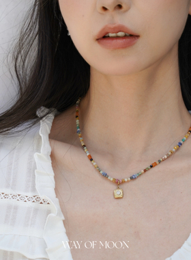 WAYOFMOON锁骨链手工串珠项链