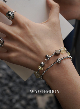 WAYOFMOON冰璃白水晶清透手链