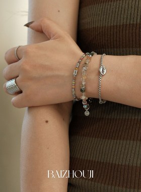 WAYOFMOON复古珠子拼色手链