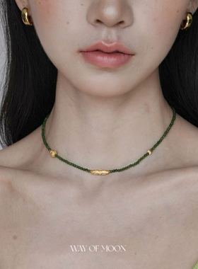 WAYOFMOON牛油果奶昔绿项链