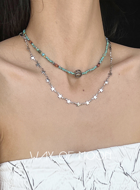 WAY OF MOON【吟系列】恶魔之眼复古做旧choker颈链独特气质项链