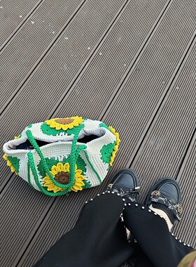 秋日暖阳向日葵花朵包织织材料包