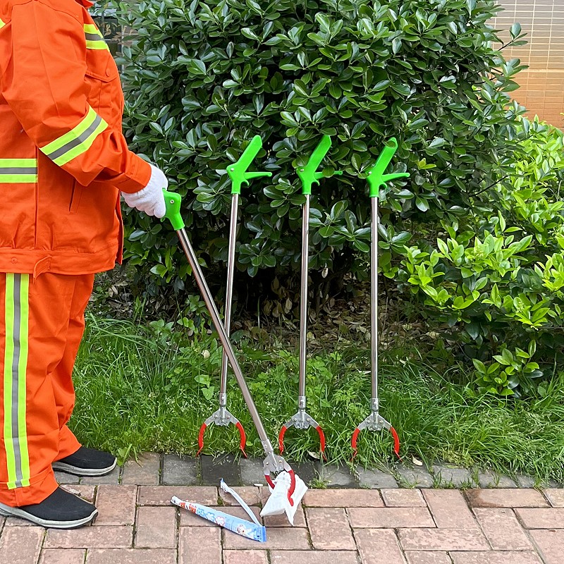 垃圾夹子卫生火钳环卫长柄取物加长捡垃圾夹子厕所野外拾物器 - 图0